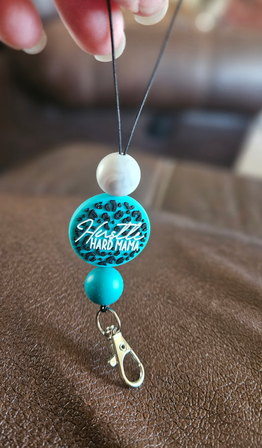 Hanger Hustle hard mama teal/black/white